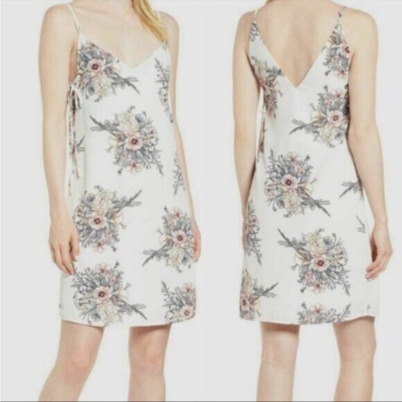 Bishop + Young white floral V neck cami  slip mini dress SP - Picture 15 of 15